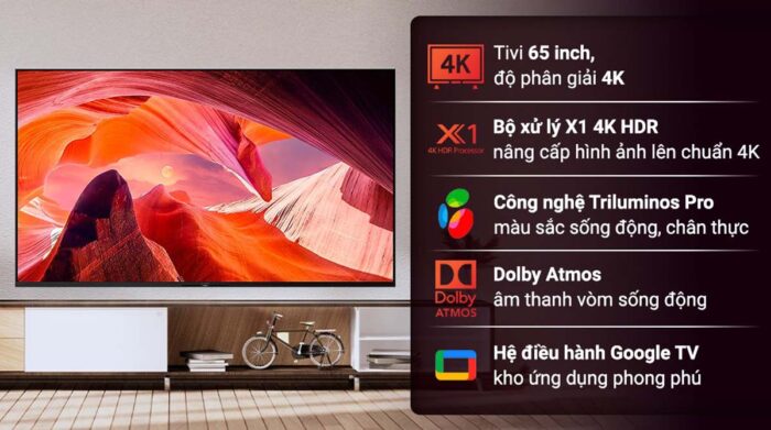 Tivi Sony KD-65X80L 65 Inch 4K LED Google - Ảnh 2