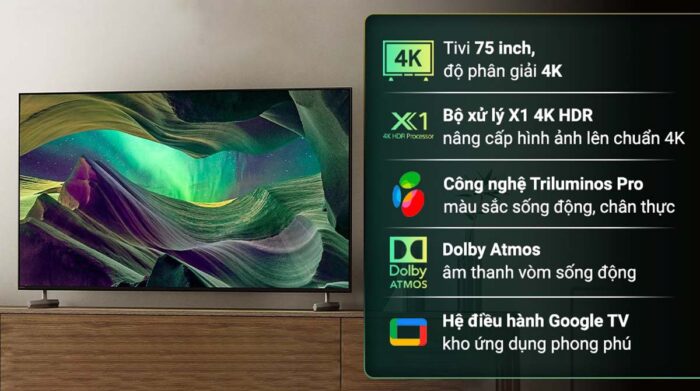 Tivi Sony KD-75X85L 75 Inch 4K LED Google - Ảnh 2