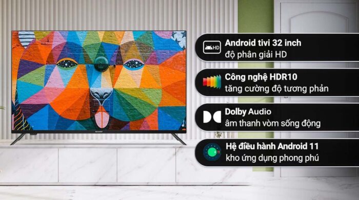 Tivi Sharp 2T-C32EG2X 32 inch HD LED Android - Ảnh 2