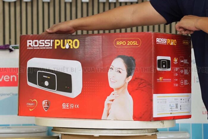 Bình nóng lạnh Rossi PURO 30L lít ngang RPO 30SL gián tiếp 2500w - Ảnh 2
