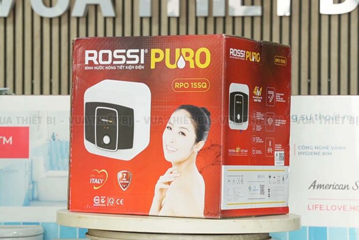 Bình nóng lạnh Rossi PURO 30L lít vuông RPO 30SQ gián tiếp 2500w - Ảnh 2
