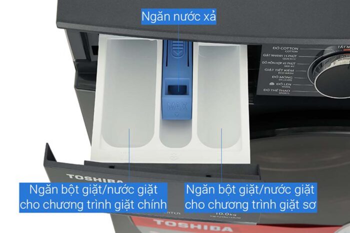 Máy giặt sấy Toshiba TWD-T21BU115UWV(MG) 10.5kg 7kg Inverter - Ảnh 6