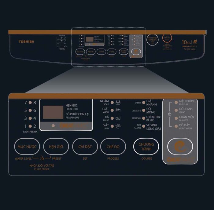 Máy giặt Toshiba AW-DM1100JV(MK) Inverter 10kg - Ảnh 4