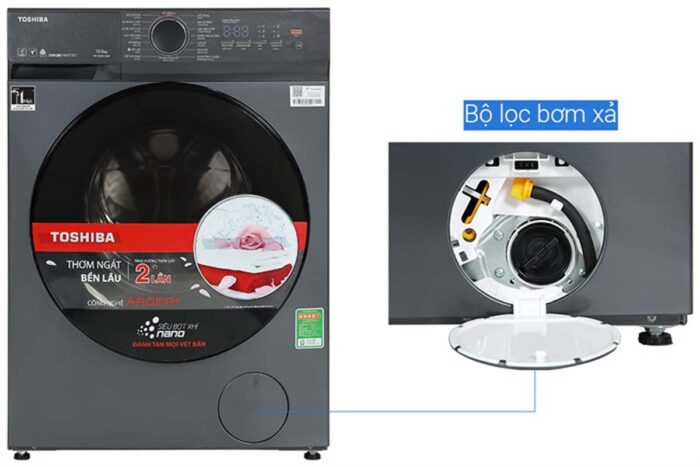 Máy giặt Toshiba TW-T21BU110UWV(MG) Inverter 10kg - Ảnh 9