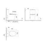 Bồn cầu thông minh CAESAR C1391 + TAF060 nắp rửa cơ - Ảnh 2