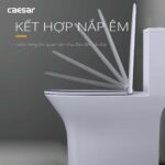 Bồn cầu 1 khối CAESAR C1391 nắp êm M260 - Ảnh 10