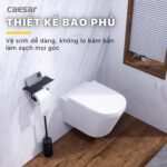 Bồn cầu treo tường CAESAR CPT1505 két nước âm TH1520 - Ảnh 6