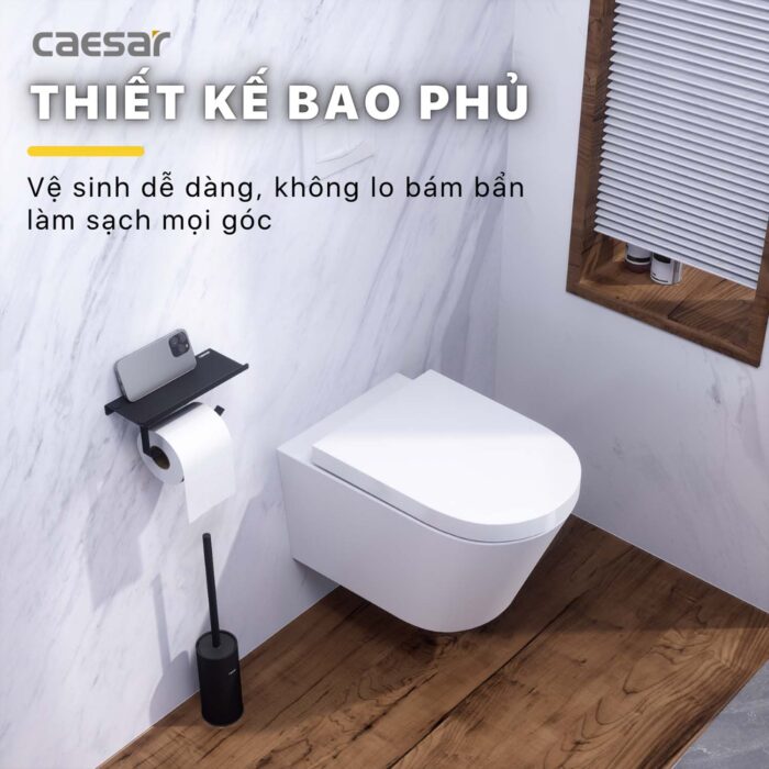 Bồn cầu treo tường CAESAR CPT1505 két nước âm TH1520 - Ảnh 6