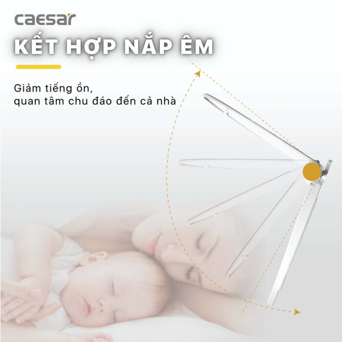 Bồn cầu treo tường CAESAR CPT1505 két nước âm TH1520 - Ảnh 9