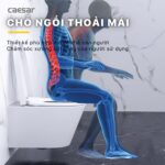 Bồn cầu treo tường CAESAR CPT1505 két nước âm TH1520 - Ảnh 10