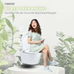 Bồn cầu treo tường CAESAR CPT1505 két nước âm TH1520 - Ảnh 12