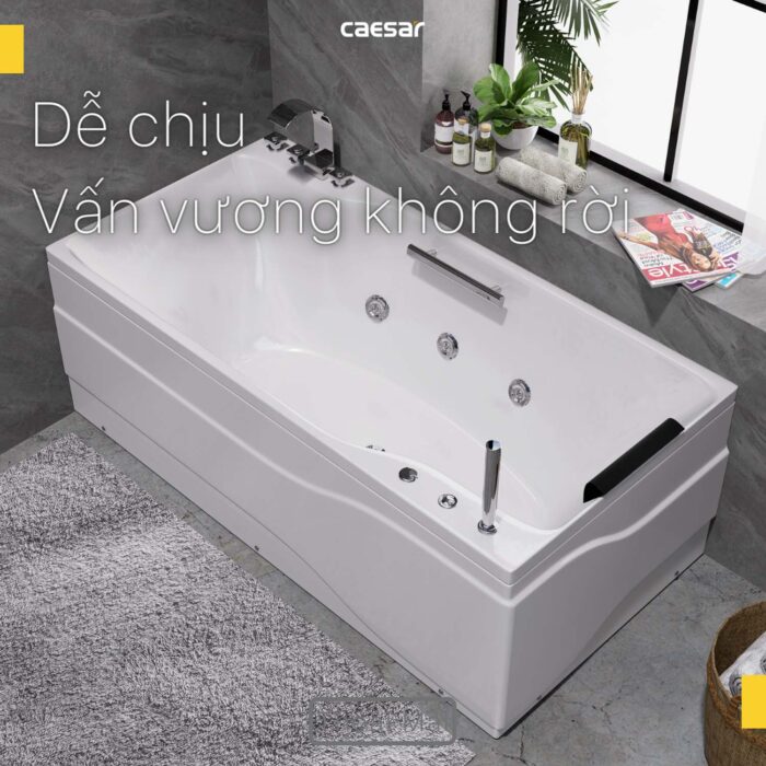 Bồn tắm CAESAR MT0870L MT0870R Massage chân yếm 1.7M - Ảnh 7