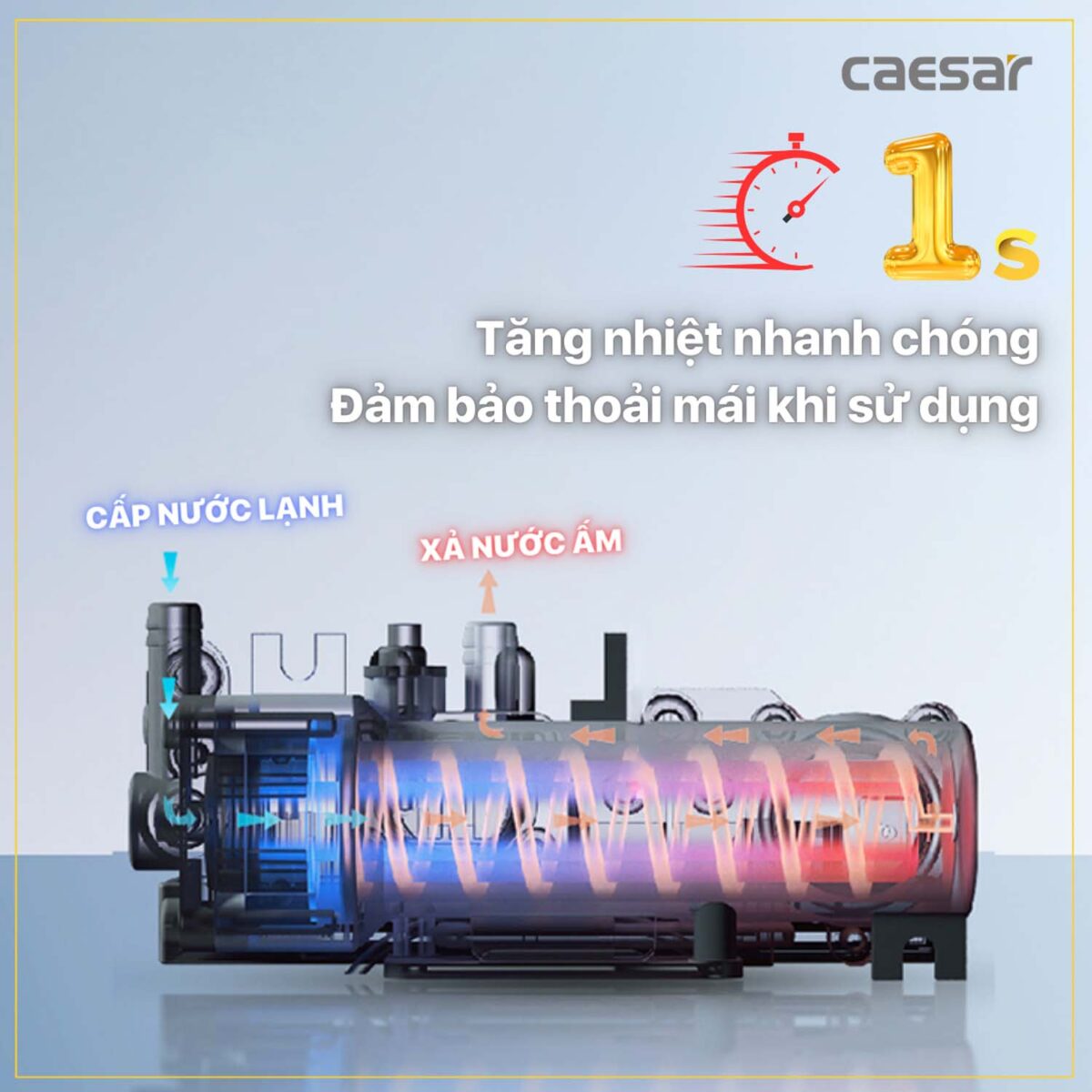 Bồn cầu thông minh CAESAR C1391F TAF512H nắp rửa điện tử - Ảnh 13