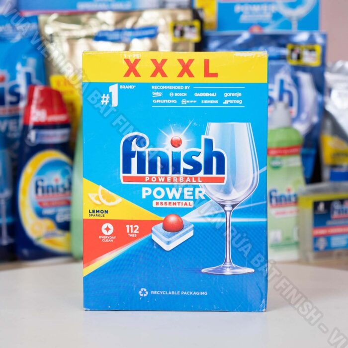 Viên rửa bát Finish Power Essential túi 112 viên hương chanh - Ảnh 10