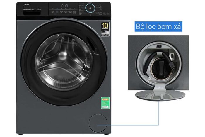 Máy giặt Aqua AQD-A952J.BK Inverter 9.5kg - Ảnh 9