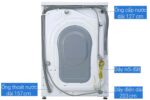 Máy giặt Aqua AQD-D850E.W Inverter 8.5kg - Ảnh 10