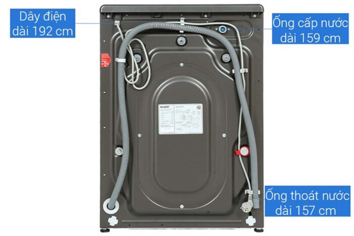 Máy giặt Sharp ES-FK954SV-G 9.5kg Inverter - Ảnh 10