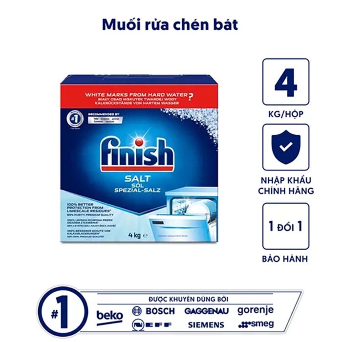Muối rửa bát Finish Salt hộp 4.0kg - Ảnh 7