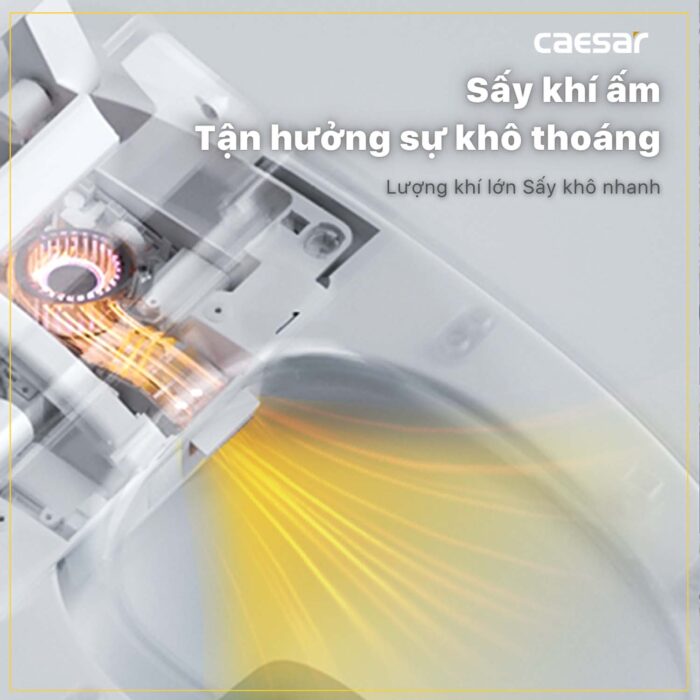 Bồn cầu thông minh CAESAR CD1325 TAF512H nắp rửa điện tử - Ảnh 10