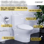 Bồn cầu thông minh CAESAR C1391 + TAF060 nắp rửa cơ - Ảnh 5