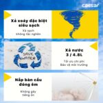 Bồn cầu thông minh CAESAR C1391 + TAF060 nắp rửa cơ - Ảnh 6