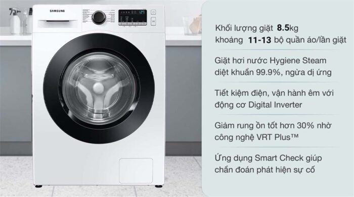Máy giặt Samsung WW85T4040CE/SV Inverter 8.5kg - Ảnh 2
