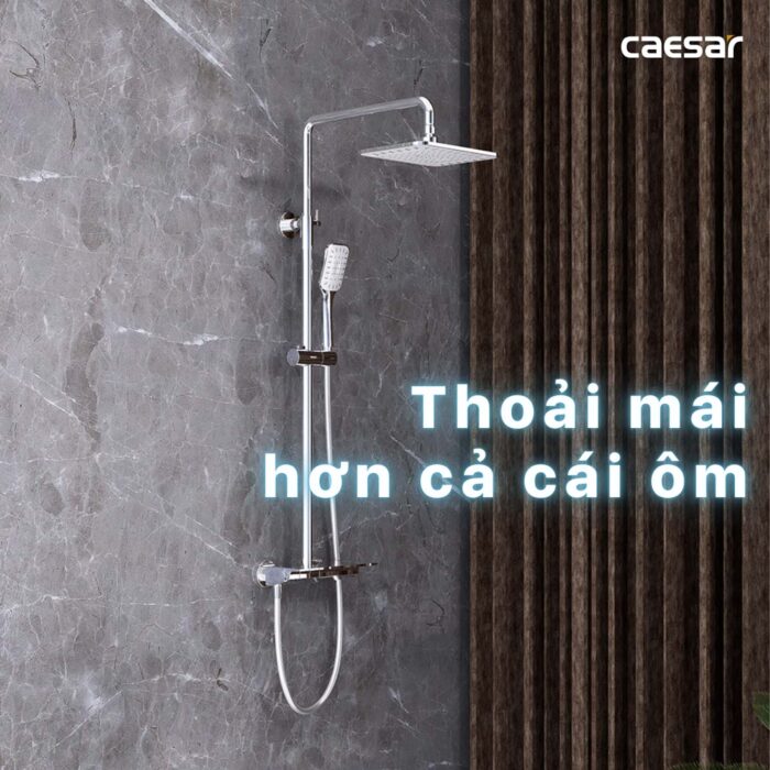 Vòi sen cây Caesar S688C phím đàn nóng lạnh - Ảnh 4