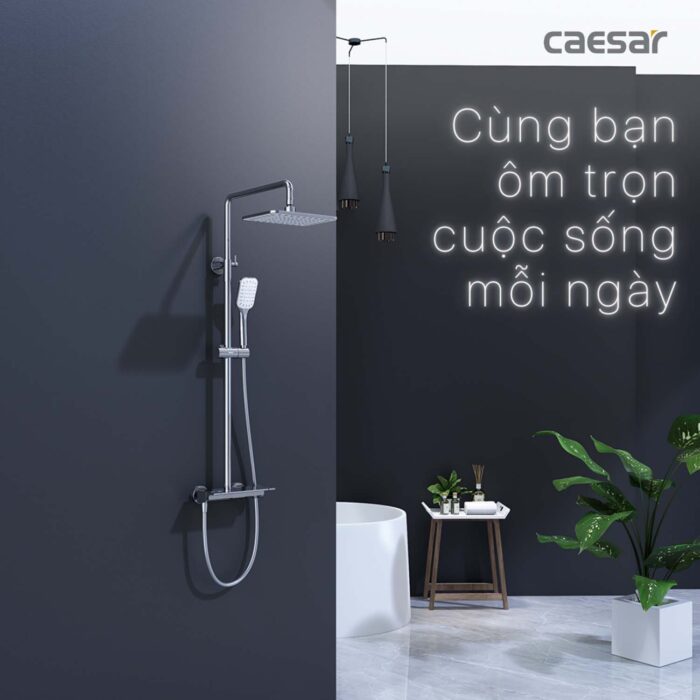 Vòi sen cây Caesar S688C phím đàn nóng lạnh - Ảnh 6