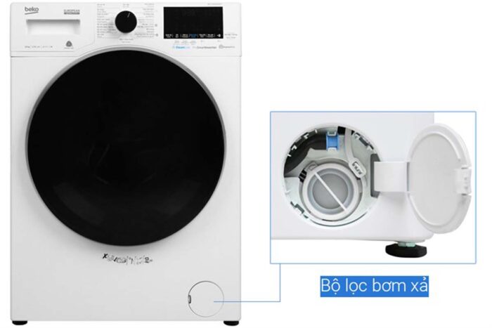 Máy giặt Beko WCV8649XWST 8kg Inverter - Ảnh 8