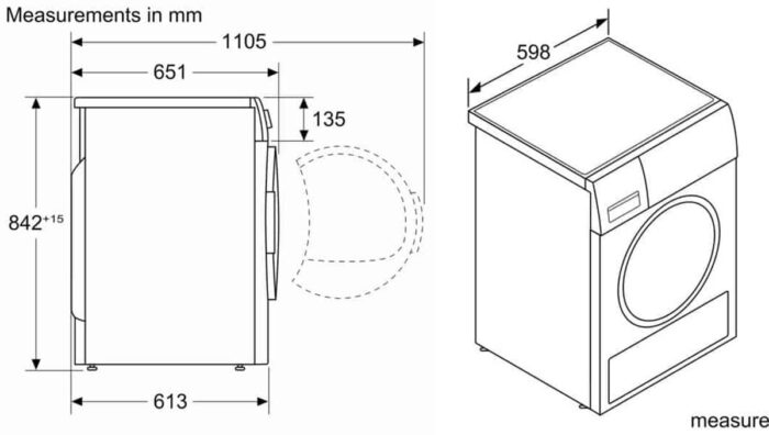 Máy sấy quần áo Siemens WT47XMS1 8kg - Ảnh 2
