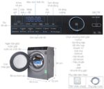 Máy giặt Aqua AQD-A900F.S Inverter 9kg - Ảnh 3