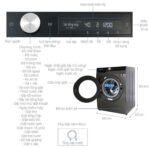 Máy giặt sấy Samsung WD11T734DBX/SV 11kg 7kg Inverter - Ảnh 3