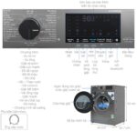 Máy giặt Beko WCV9648XSTM 9kg Inverter - Ảnh 2