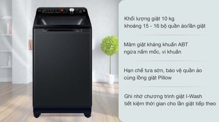 Máy giặt Aqua AQW-FR101GT.BK 10kg - Ảnh 2