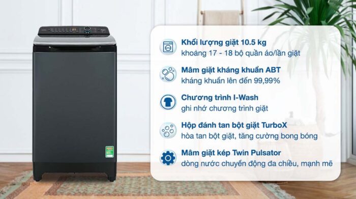 Máy giặt Aqua AQW-FR110JT.BK 11kg - Ảnh 2