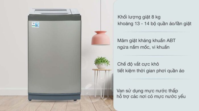 Máy giặt Aqua AQW-KS80GT.S 8kg - Ảnh 2