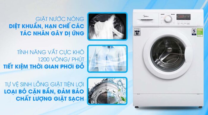 Máy giặt Midea MFD90-1208 9kg - Ảnh 2