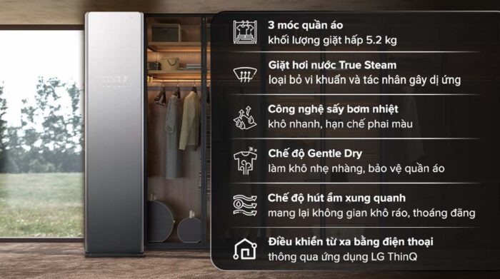 Tủ chăm sóc quần áo LG S3MFC Thông Minh - Ảnh 2