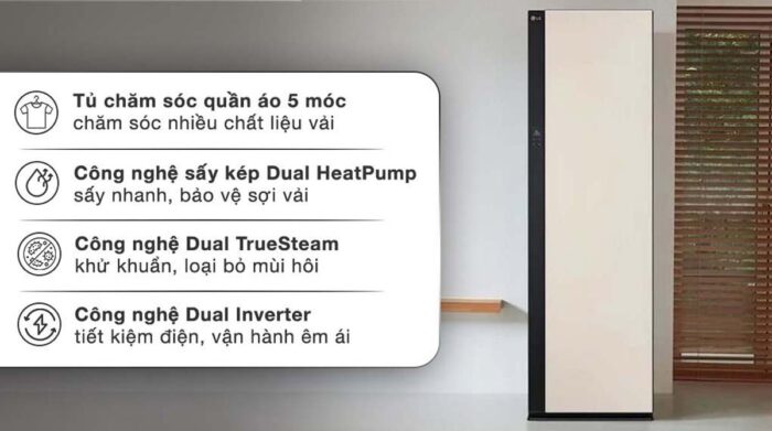 Tủ chăm sóc quần áo LG SC5MBR80H Thông Minh - Ảnh 2