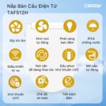 Nắp bồn cầu thông minh CAESAR TAF512H - Ảnh 20