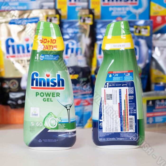 Gel rửa bát Finish Power Eco 0% chai 900ml - Ảnh 8