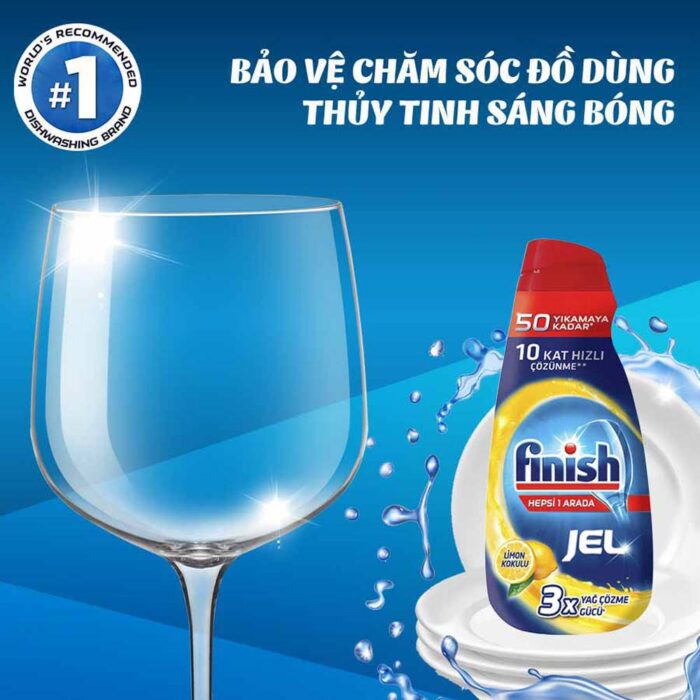 Gel rửa bát Finish Power All in 1 chai 1000ml hương chanh - Ảnh 4