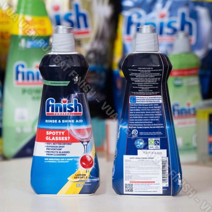Nước làm bóng Finish chai 400ml hương chanh - Ảnh 3