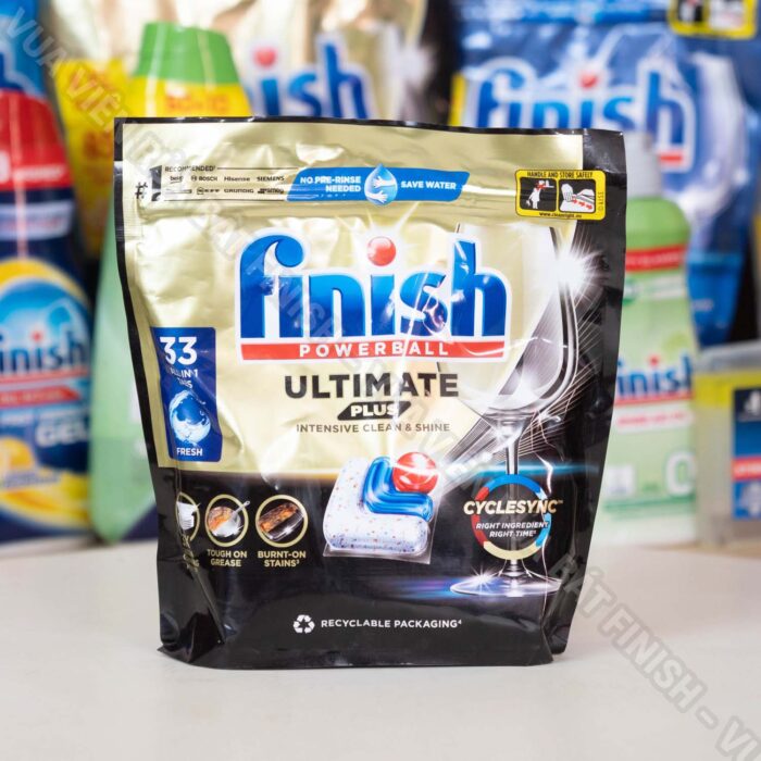 Viên rửa bát Finish Ultimate Plus All In 1 túi 33 viên - Ảnh 9