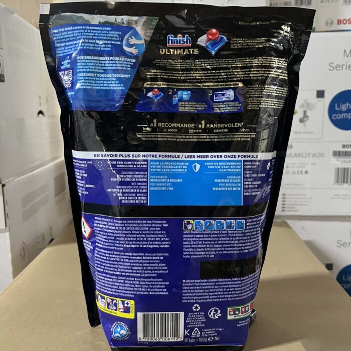 Viên rửa bát Finish Ultimate Plus All In 1 túi 80 viên - Ảnh 12