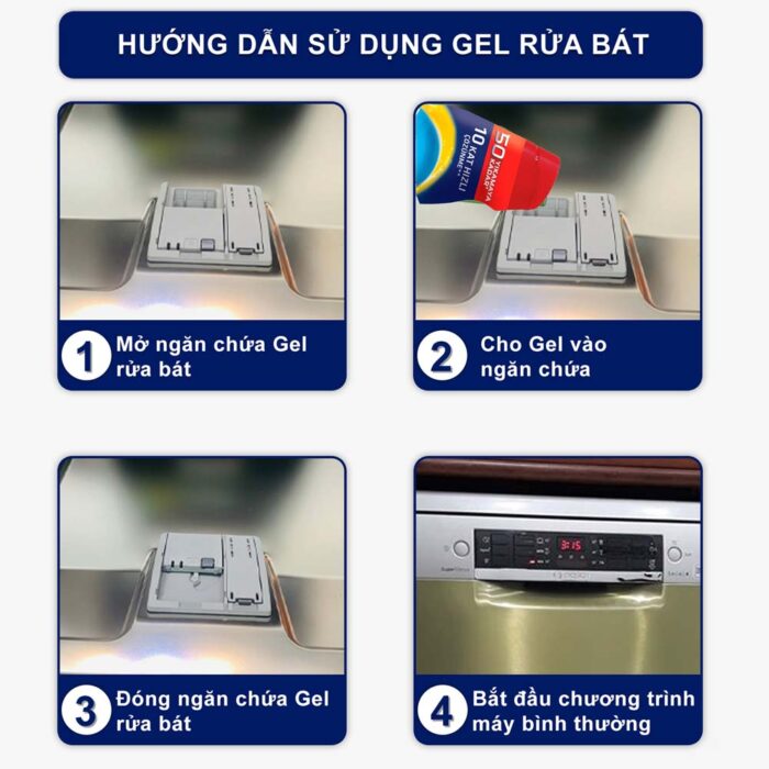 Gel rửa bát Finish Power All in 1 chai 1000ml hương chanh - Ảnh 5