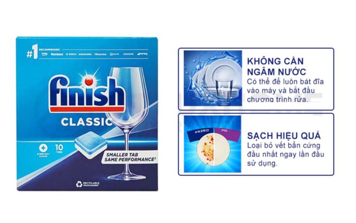 Viên rửa bát Finish Classic hộp 10 viên - Ảnh 3