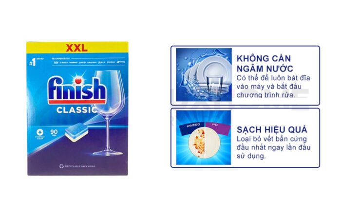 Viên rửa bát Finish Classic hộp 90 viên - Ảnh 2