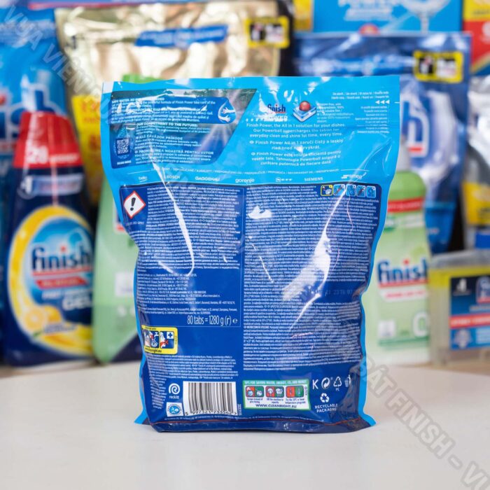 Viên rửa bát Finish Power All In 1 túi 80 viên - Ảnh 9