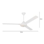 Quạt trần RAPIDO RCF-3W-White trắng 3 cánh - Ảnh 2
